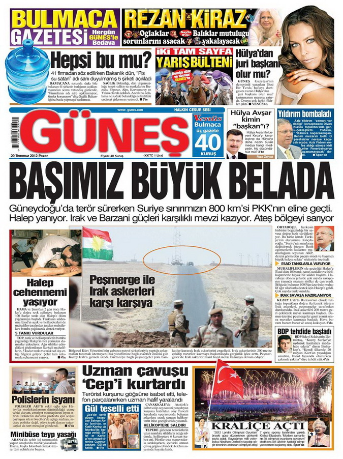 Gazete Manşetleri - 29 Temmuz 2012 5