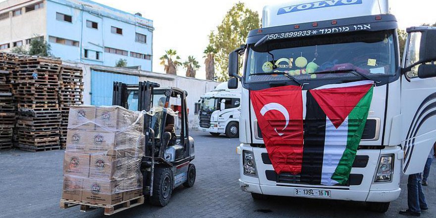 Şefkat Gemisiyle Gönderilen 5 Tır Yardım Gazze'ye Ulaştı