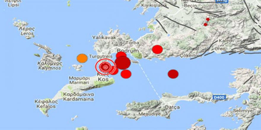Ege'de Gece Yarısı 6,3'lük Deprem