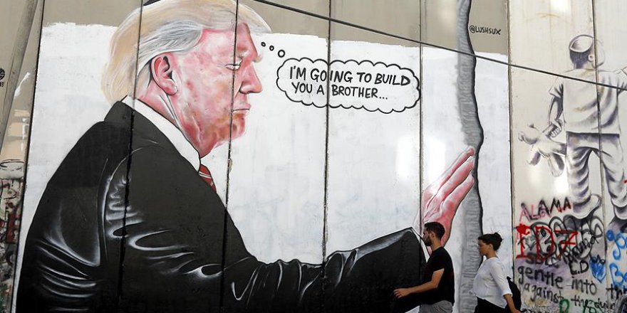 Ayrım Duvarı'nda Trump'a Grafitili Tepki