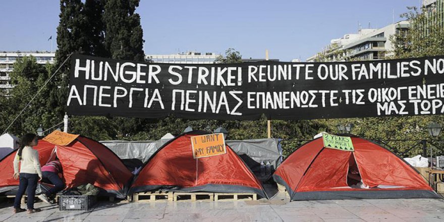 Yunanistan'daki Sığınmacılar Açlık Grevinde