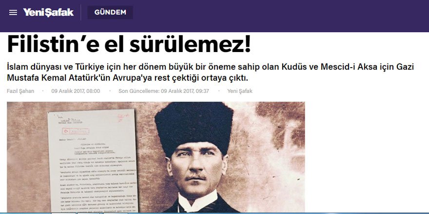 Atatürk Asparagasına Filistin Güncellemesi