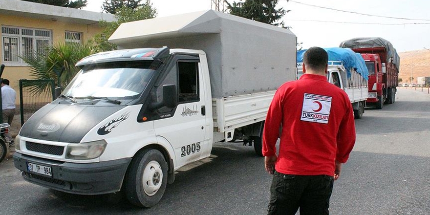 Türk Kızılayı’ndan Suriyelilere 188 Araçlık Kış Yardımı