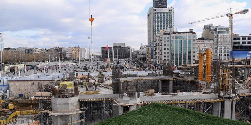 Taksim'e Yapılan Caminin Ana Taşıyıcıları Tamamlandı