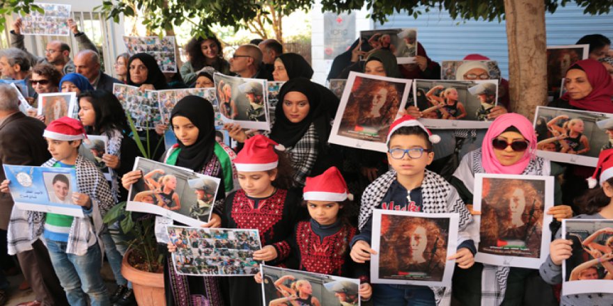 Lübnan’da Filistinli Ahed İçin Destek Gösterisi