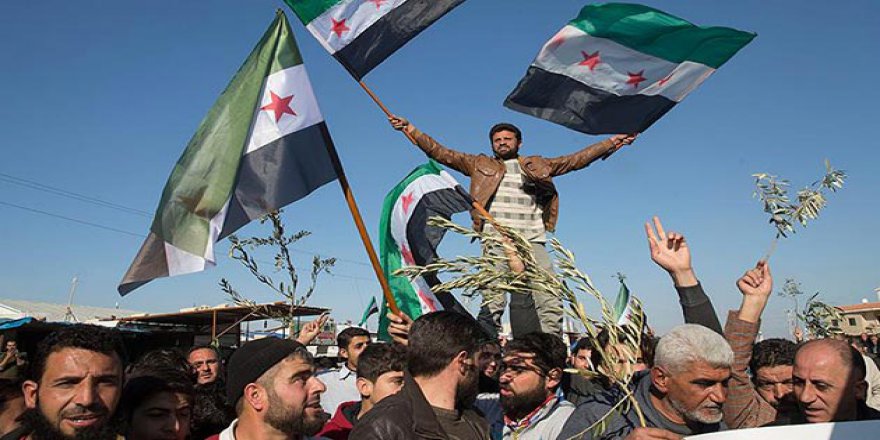 Suriyelilerden Zeytin Dalı Harekâtı’na Destek Gösterisi