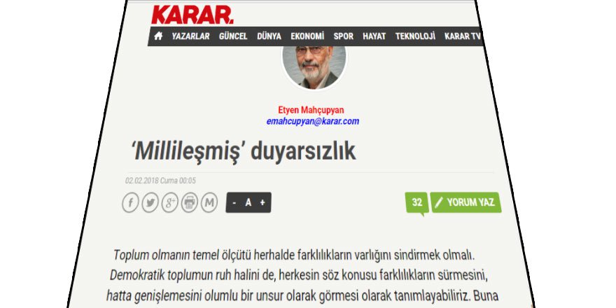 Milli Duyarlılık Yükselişi ve Başkalarının Acılarına İlgisizlik