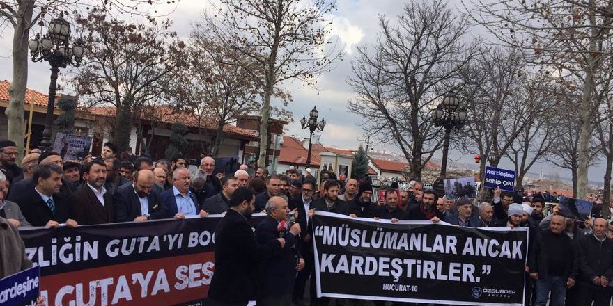Doğu Guta’daki Katliamlar Ankara’da Protesto Edildi