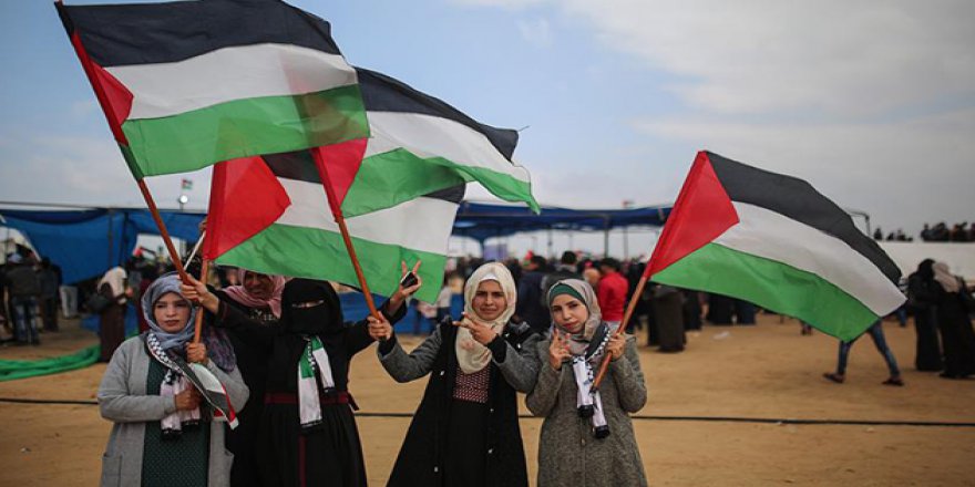 Filistinliler 'Büyük Dönüş Yürüyüşü'nde Buluştu