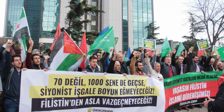 Siyonist İsrail’in Katliamları Siyonist Konsolosluk Önünde Protesto Edildi