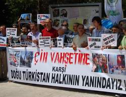 Çorum'da D. Türkistan'daki Zulme Protesto