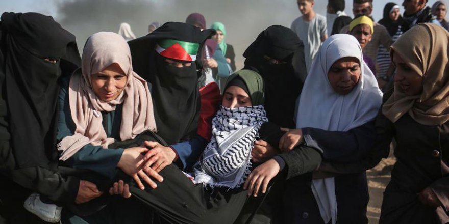 Siyonist İsrail Gazze Sınırında 206 Filistinliyi Yaraladı