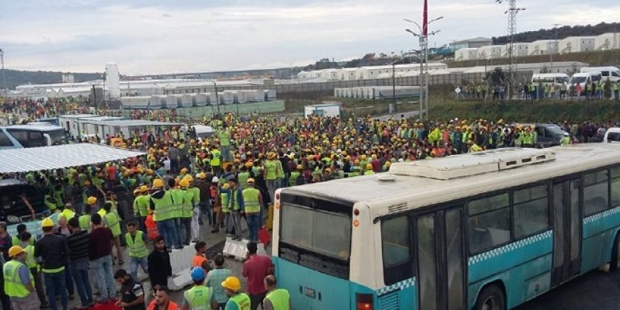 3. Havalimanı İnşaatında İşçilerin Eylemleri Sürüyor
