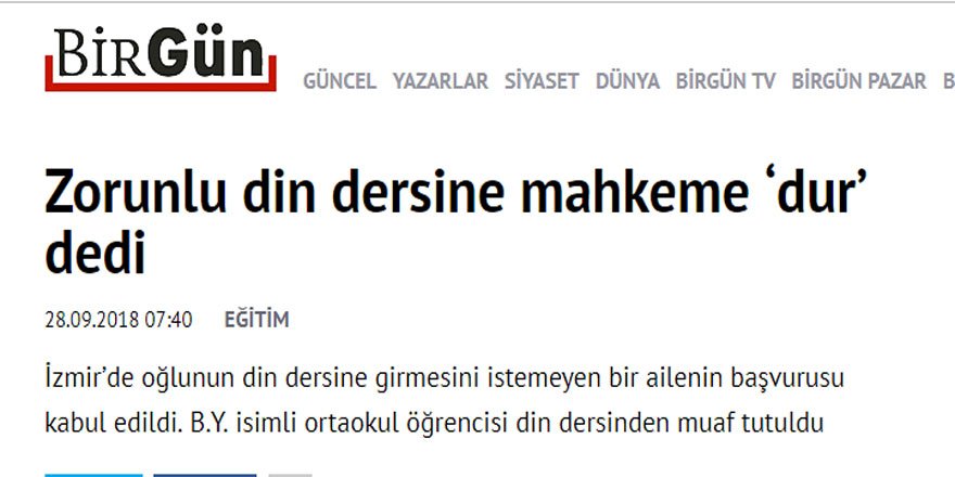 Madem Zorunlu Din Dersi Olmaz, Öyleyse Eğitimde Atatürkçülük Dayatması da Kalkmalı!