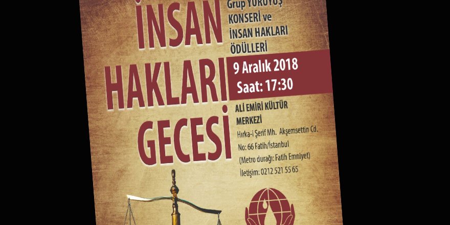 Mazlum-Der’den ‘İnsan Hakları Gecesi’