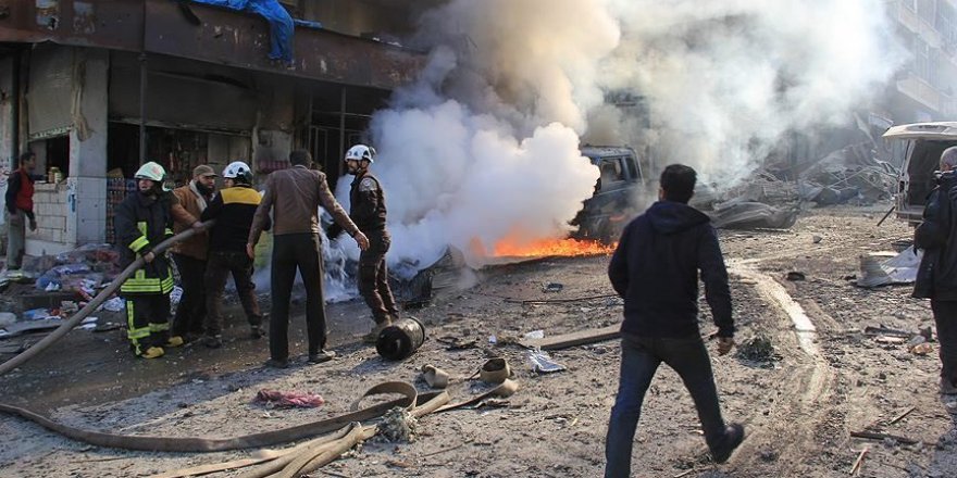 Katil İran ve Esed Güçleri İdlib'de Pazar Yerine Saldırdı