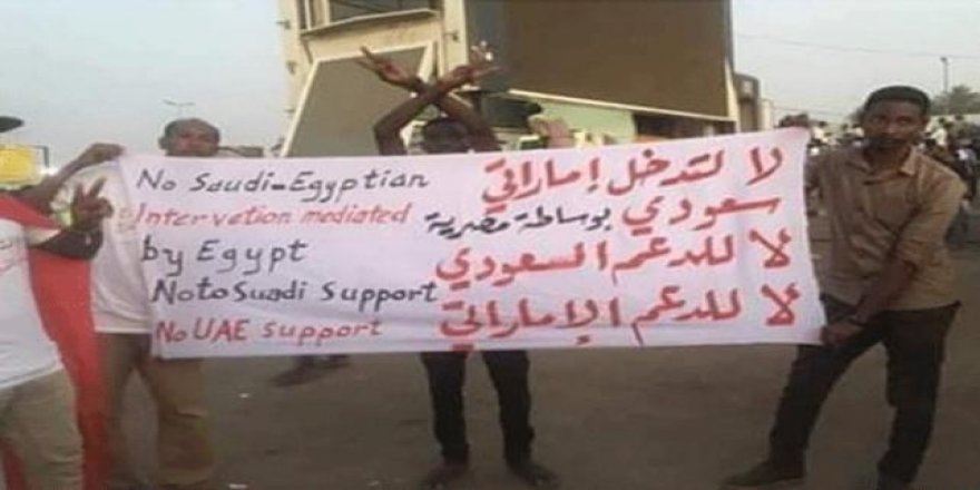 Sudan Halkından Suudi Arabistan, Mısır ve BAE’ye Protesto