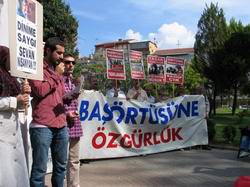 Kocaeli'de 232. Başörtüsü Eylemi