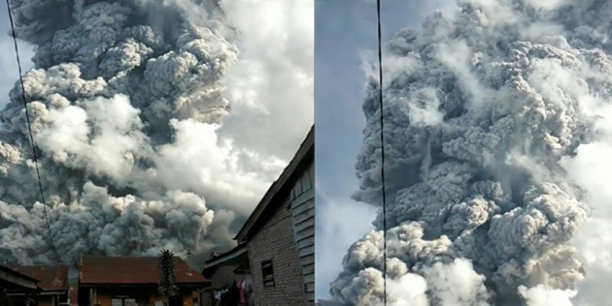 Endonezya'da Sinabung Yanardağı'nda Patlama