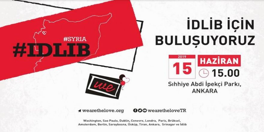 15 Ayrı Başkentte İdlib Eylemi