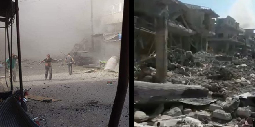 İdlib'e Hava Saldırılarında Ölen Sivillerin Sayısı 50'e Yükseldi