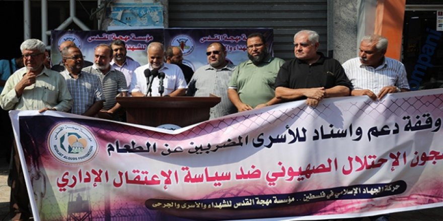 Gazze'de Filistinli Tutuklulara Destek Gösterisi Düzenlendi