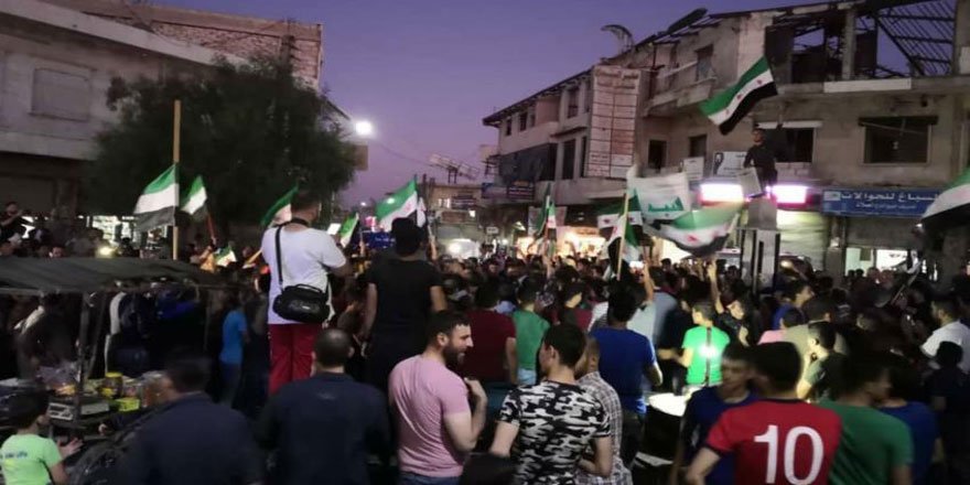 Katil Esed Rejimi ve Rusya İdlib’de Protesto Edildi