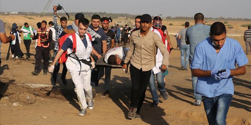 İşgal Güçleri Gazze Sınırında 5 Filistinliyi Yaraladı