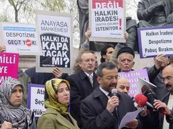 Yargı darbesi protesto edildi