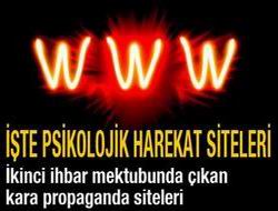 İşte Psikolojik Harekat Siteleri