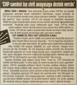 CHP SAMİMİ İSE SİVİL ANAYASAYA DESTEK VERSİN