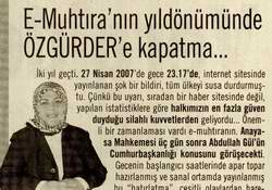E-MUHTIRANIN YILDÖNÜMÜNDE ÖZGÜR-DER'E KAPATMA