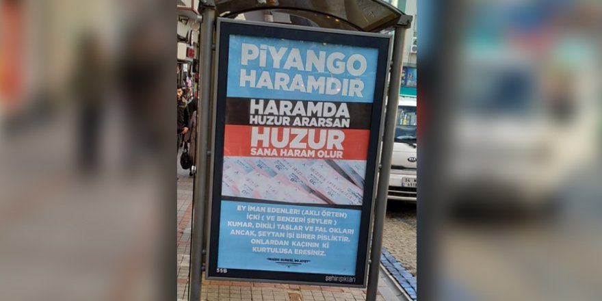 Rize'de 'Piyango ve Faiz Haramdır' Afişleri