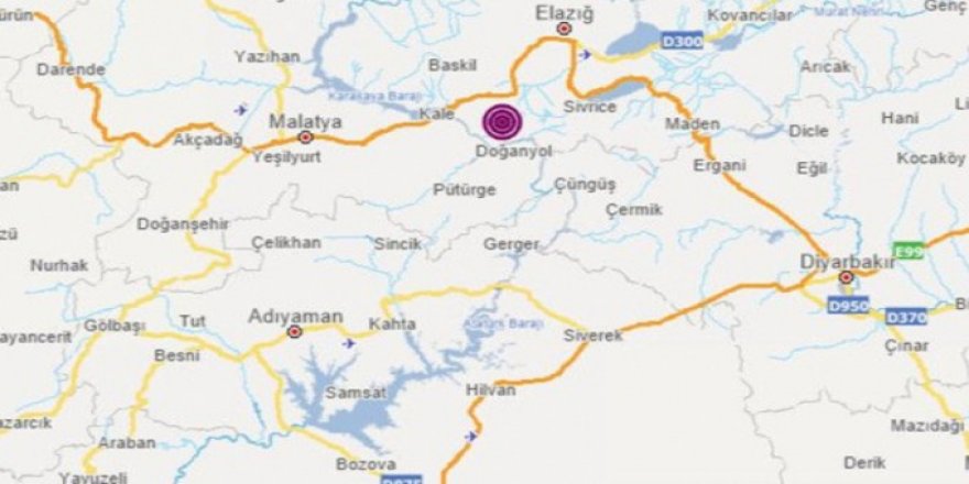 Elazığ'da 4,9 Büyüklüğünde Deprem 