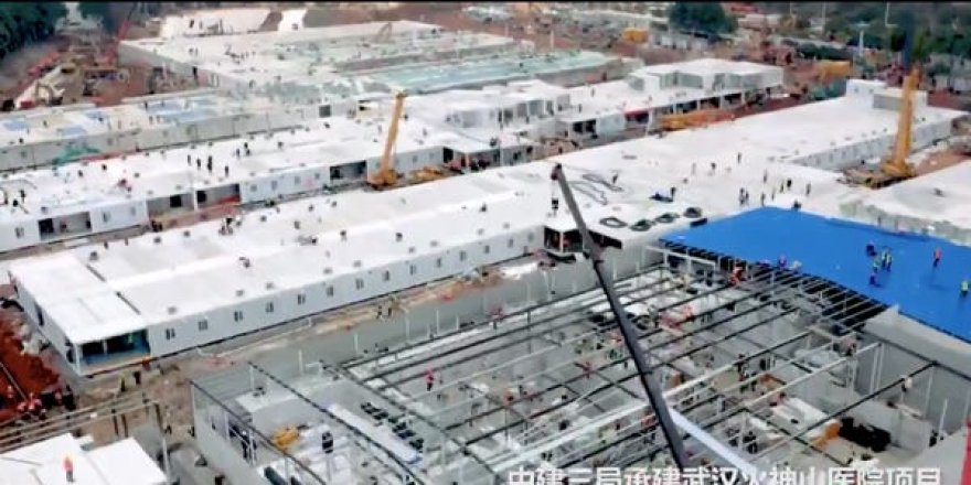 Çin'de 10 Günde Yapılan Hastane Açıldı 