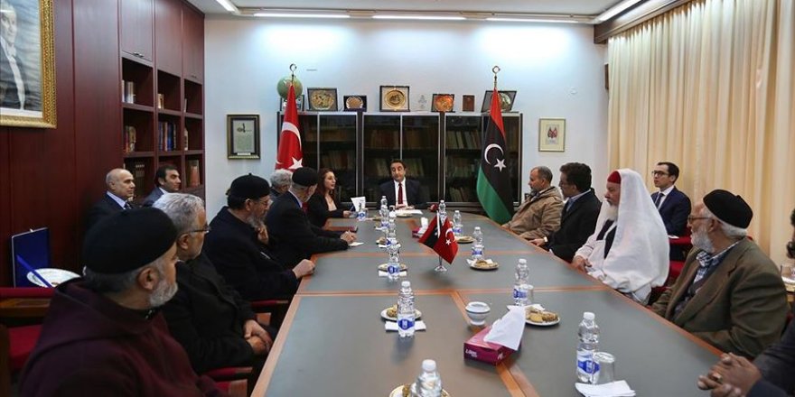 Libya'daki Kanaat Önderlerinden Türkiye'nin Trablus Büyükelçiliği'ne Teşekkür Ziyareti