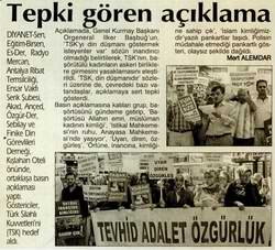 TEPKİ GÖREN AÇIKLAMA