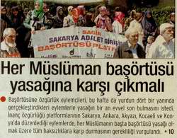 HER MÜSLÜMAN BAŞÖRTÜSÜ YASAĞINA KARŞI ÇIKMALI