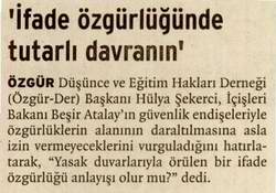 İFADE ÖZGÜRLÜĞÜNDE TUTARLI DAVRANIN