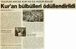 KUR'AN BÜLBÜLLERİ ÖDÜLLENDİRİLDİ