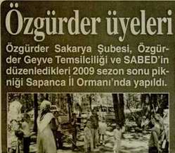 ÖZGÜRDER ÜYELERİ İL ORMANI'NDA BULUŞTU
