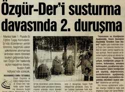 OZGÜR-DER'İ SUSTURMA DAVASINDA 2. DURUŞMA