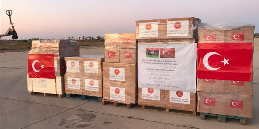 Türkiye'den Libya'ya Sağlık Malzemesi Gönderildi