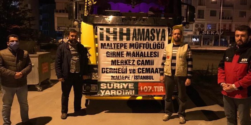 Amasya İHH Suriye’ye 1 Tır Yardım Gönderdi