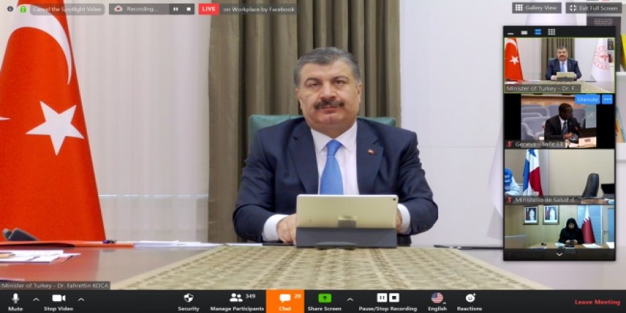 Bakan Koca DSÖ'ye Türkiye'nin Mücadelesini Anlattı