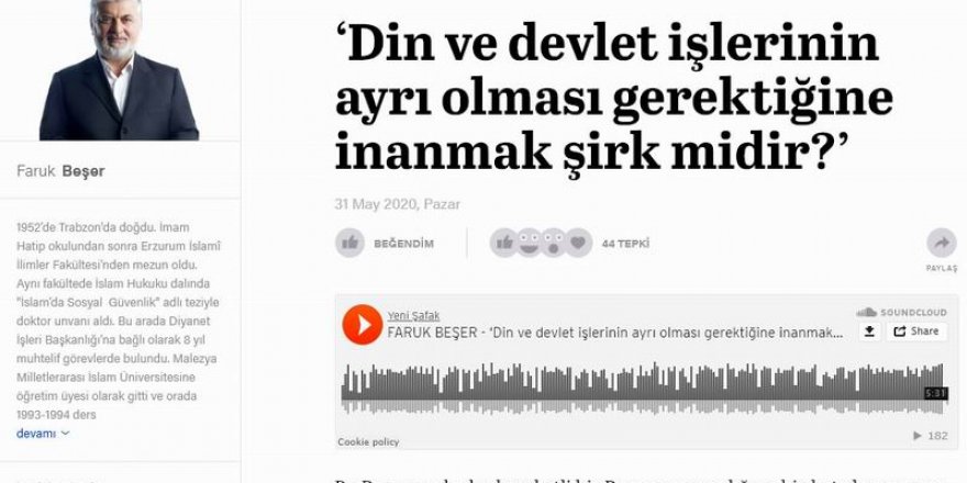 “Laikliğe İnanmak Şirk midir?”