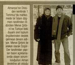 "MERVE'NİN KATLİNİN SORUMLUSU ALMAN DEVLETİDİR