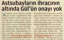 Astsubayların İhracının Altında Gül'ün Onayı Yok