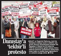 Danıştay'a 'Tekbir'li Protesto