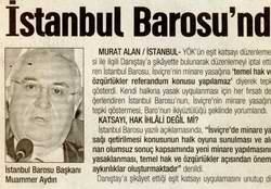 İstanbul Barosundan İkiyüzlülük